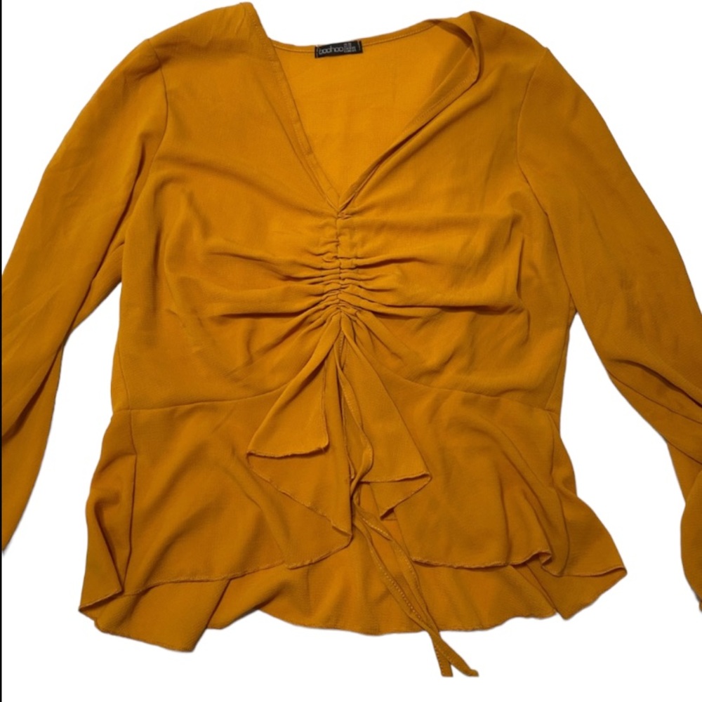 Ruched Peplum smock top